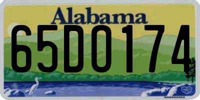 AL license plate 65DO174