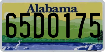 AL license plate 65DO175
