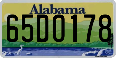 AL license plate 65DO178