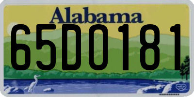 AL license plate 65DO181