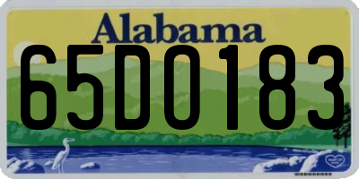 AL license plate 65DO183