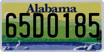 AL license plate 65DO185