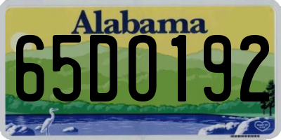 AL license plate 65DO192