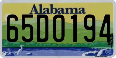 AL license plate 65DO194