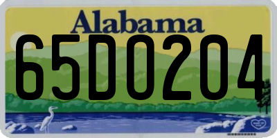 AL license plate 65DO204