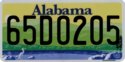 AL license plate 65DO205