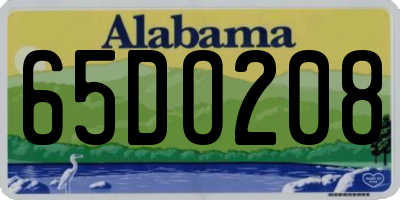 AL license plate 65DO208