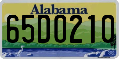AL license plate 65DO210