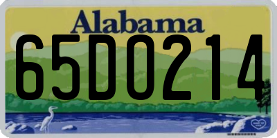 AL license plate 65DO214