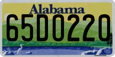 AL license plate 65DO220
