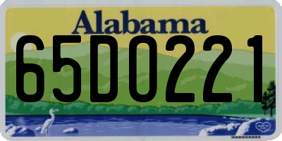 AL license plate 65DO221