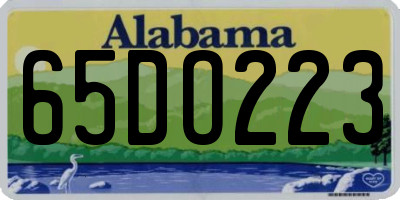 AL license plate 65DO223