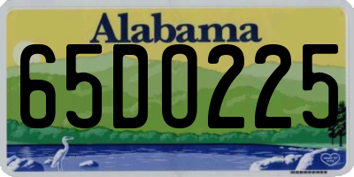 AL license plate 65DO225