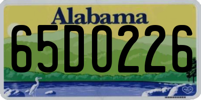 AL license plate 65DO226