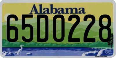 AL license plate 65DO228