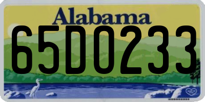 AL license plate 65DO233
