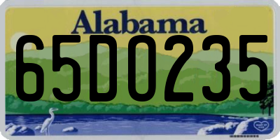 AL license plate 65DO235