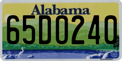 AL license plate 65DO240