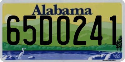 AL license plate 65DO241