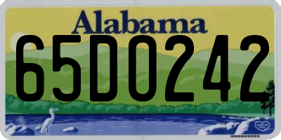 AL license plate 65DO242