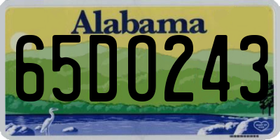 AL license plate 65DO243