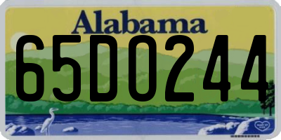 AL license plate 65DO244