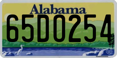 AL license plate 65DO254