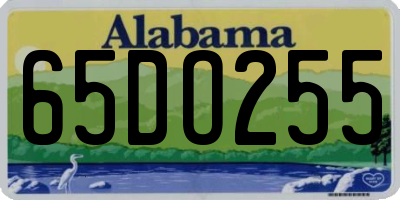 AL license plate 65DO255