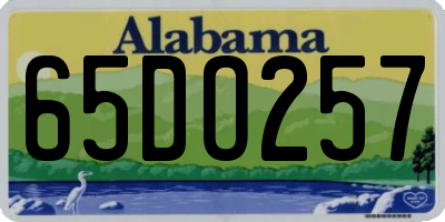 AL license plate 65DO257