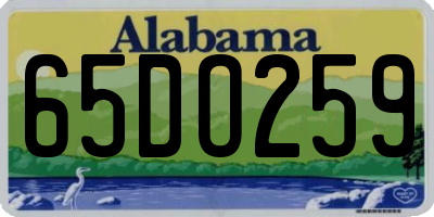 AL license plate 65DO259