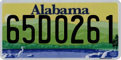 AL license plate 65DO261