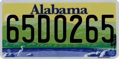 AL license plate 65DO265
