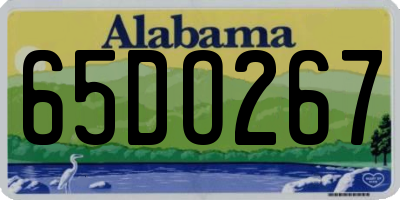 AL license plate 65DO267