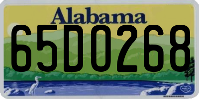 AL license plate 65DO268