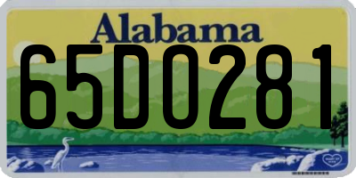 AL license plate 65DO281