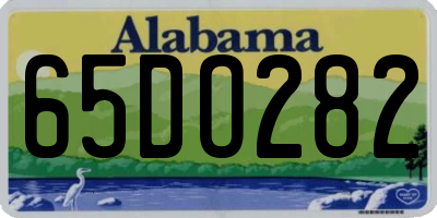 AL license plate 65DO282