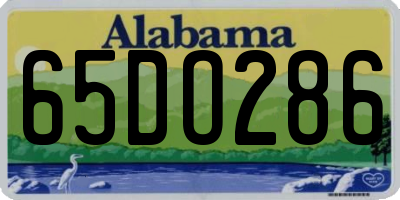 AL license plate 65DO286