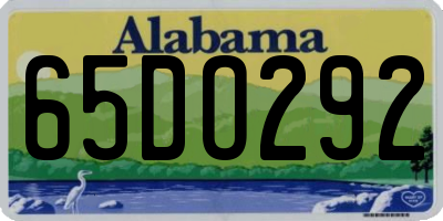 AL license plate 65DO292