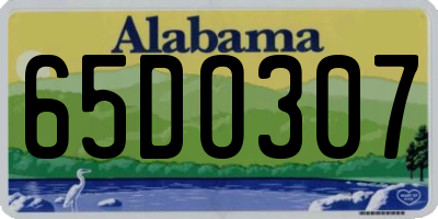 AL license plate 65DO307