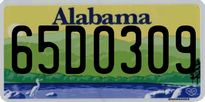 AL license plate 65DO309