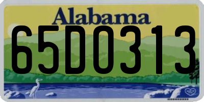 AL license plate 65DO313