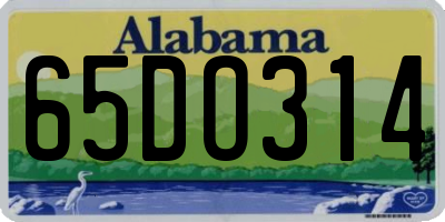 AL license plate 65DO314