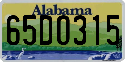 AL license plate 65DO315