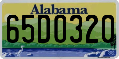 AL license plate 65DO320