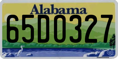 AL license plate 65DO327