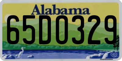 AL license plate 65DO329