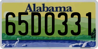 AL license plate 65DO331