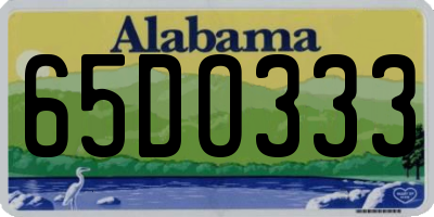 AL license plate 65DO333