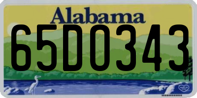 AL license plate 65DO343