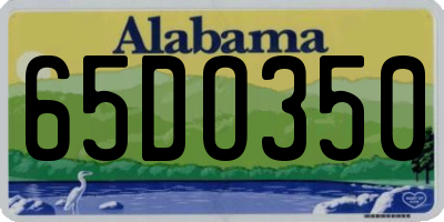 AL license plate 65DO350